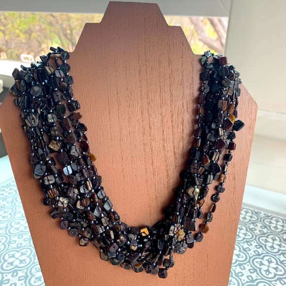 Coldwater Creek multi strand statement necklace - Picture 1 of 5